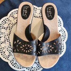 b.o.c. Women's Black Cutout Mules